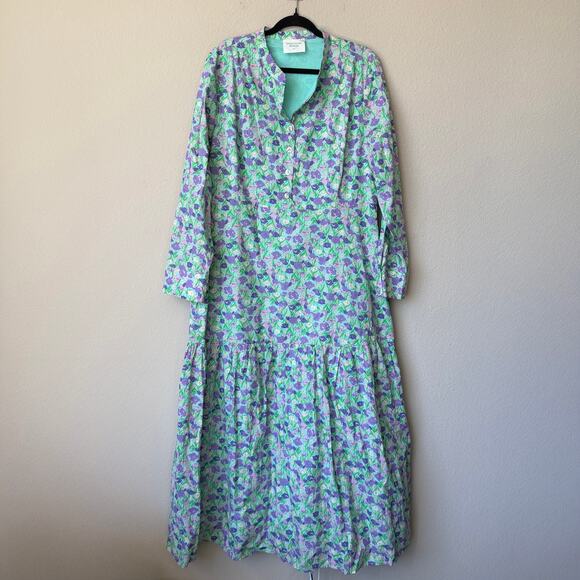 Tuckernuck Hyacinth House Multi Floral Bellflower Maxi Dress Size XXL - Picture 2 of 6